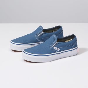 Vans Erkek Çocuk Kaykay Ayakkabısı Slip-On Lacivert/Beyaz | 99637-523